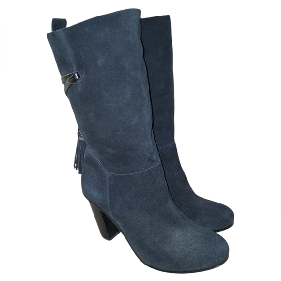 Very Volatile Suede Convertable Tassel Boots in Black Size 7 - Picture 5 of 11